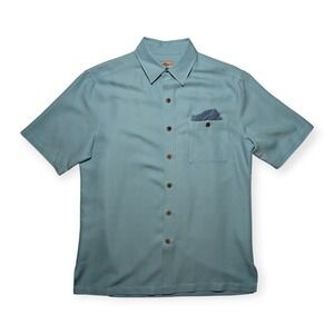 Hook & Tackle Sailfish Graphic Short Sleeve Button Up Shirt – Men's M